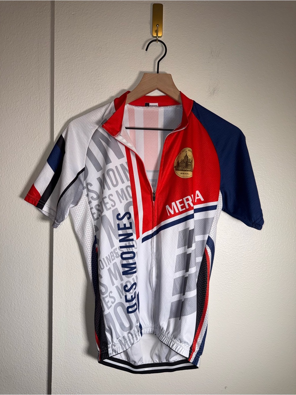 MERIDA Des Moines Red Athletic Cycling Bike
 Jersey with Multicolor Lining M